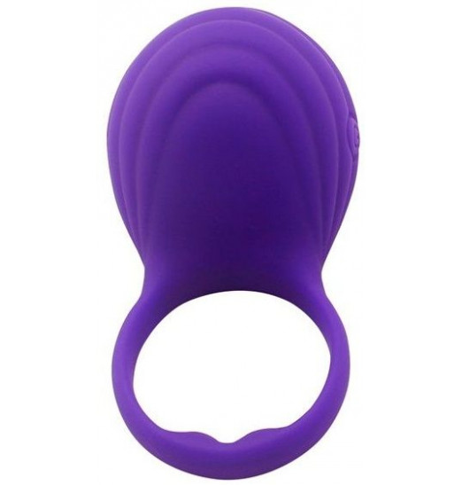 Фиолетовое виброкольцо на пенис Ripple
