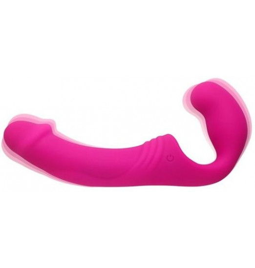 Розовый безремневой вибрострапон - 21,5 см.