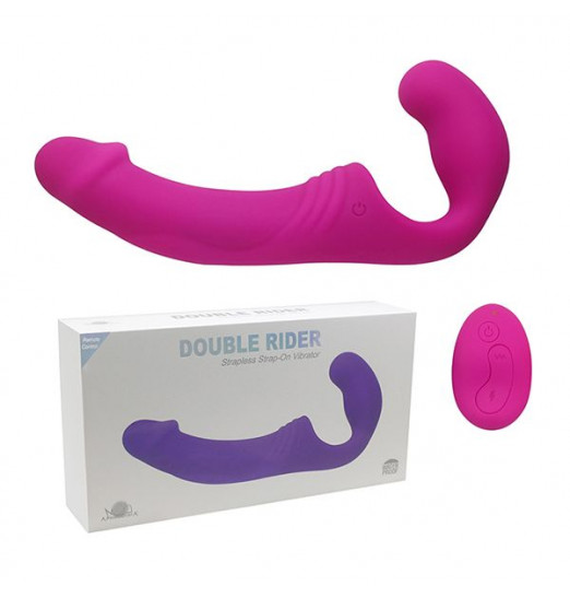 Розовый безремневой вибрострапон с пультом - 21,5 см. Розовый безремневой вибрострапон с пультом - 21,5 см.