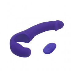 Фиолетовый безремневой вибрострапон с пультом - 21,5 см.