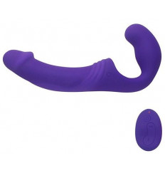Фиолетовый безремневой вибрострапон с пультом - 21,5 см.