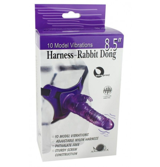 Розовый страпон 10 Mode Vibrations 8.5 Harness Rabbit Dong - 19 см. Розовый страпон 10 Mode Vibrations 8.5 Harness Rabbit Dong - 19 см.