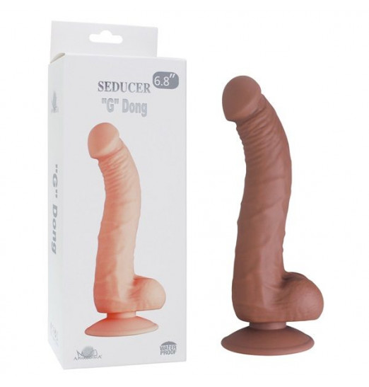 Коричневый фаллоимитатор SEDUCER G Dong - 21,5 см. Коричневый фаллоимитатор SEDUCER G Dong - 21,5 см.