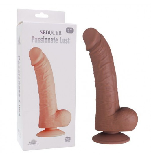 Коричневый фаллоимитатор SEDUCER Passionate Lust - 22 см. Коричневый фаллоимитатор SEDUCER Passionate Lust - 22 см.