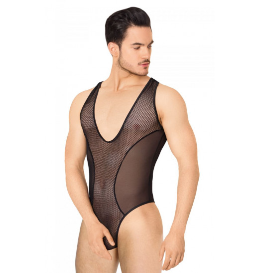 Мужское боди из сетки