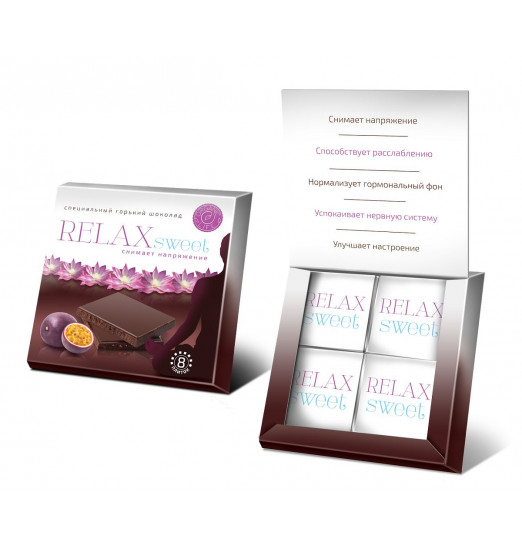 Горький шоколад RELAXsweet - 40 гр. Горький шоколад RELAXsweet - 40 гр.