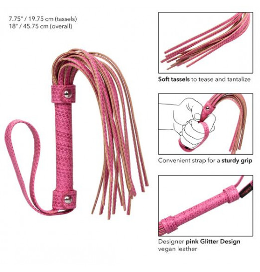Розовая плеть Tickle Me Pink Flogger - 45,7 см.