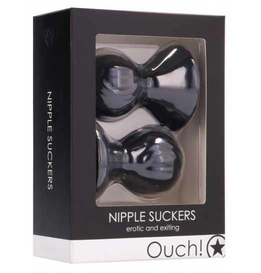 Черные накладки-присоски на соски Nipple suckers