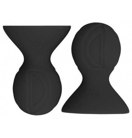 Черные накладки-присоски на соски Nipple suckers
