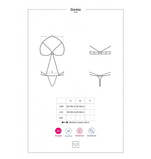 Соблазнительное боди Darkie с колечками
