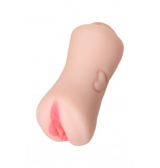 Телесный двусторонний мастурбатор Pretty Mouth - ротик и вагина