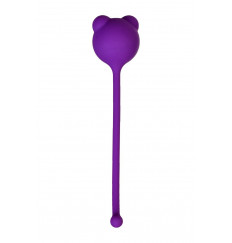 Фиолетовый силиконовый вагинальный шарик A-Toys с ушками