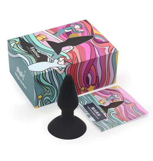 Чёрная вибровтулка Equinox с присоской