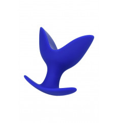 Синяя силиконовая расширяющая анальная втулка Bloom - 9,5 см.