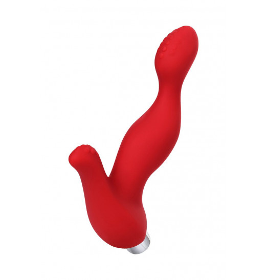 Красный силиконовый вибростимулятор простаты Proman - 12,5 см. Красный силиконовый вибростимулятор простаты Proman - 12,5 см.