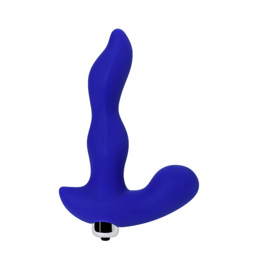 Синий силиконовый вибростимулятор простаты Stroman - 14,5 см. Синий силиконовый вибростимулятор простаты Stroman - 14,5 см.