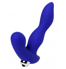 Синий силиконовый вибростимулятор простаты Stroman - 14,5 см.