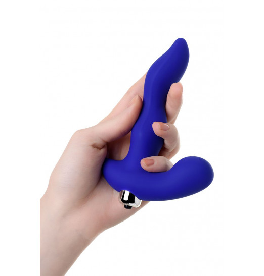 Синий силиконовый вибростимулятор простаты Stroman - 14,5 см. Синий силиконовый вибростимулятор простаты Stroman - 14,5 см.