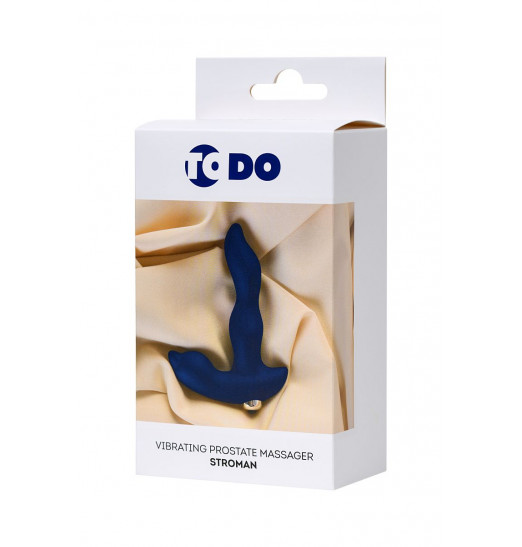Синий силиконовый вибростимулятор простаты Stroman - 14,5 см. Синий силиконовый вибростимулятор простаты Stroman - 14,5 см.