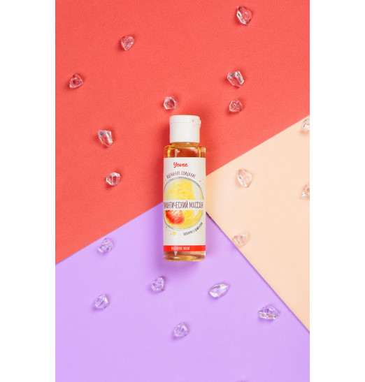 Масло для массажа «Романтический массаж» с ароматом клубники и шампанского - 50 мл.