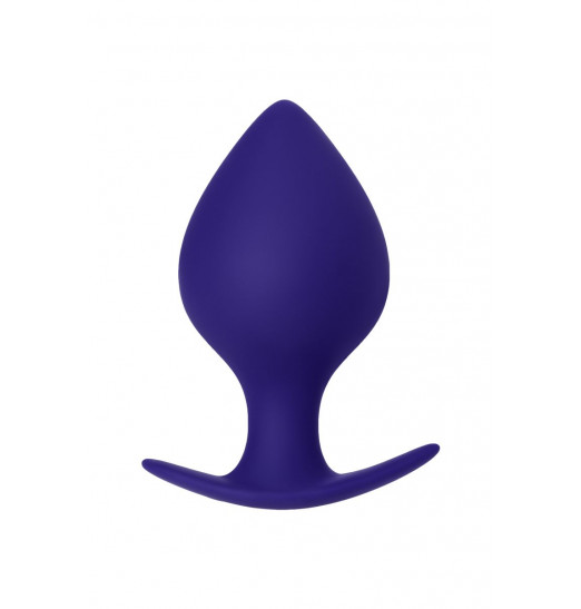 Фиолетовая силиконовая анальная пробка Glob - 10 см.