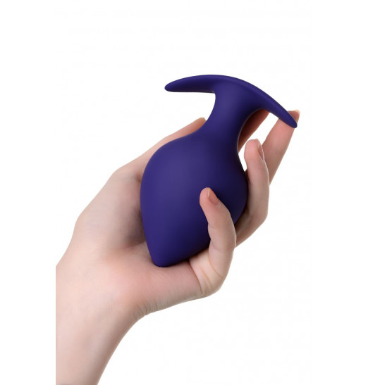 Фиолетовая силиконовая анальная пробка Glob - 10 см.