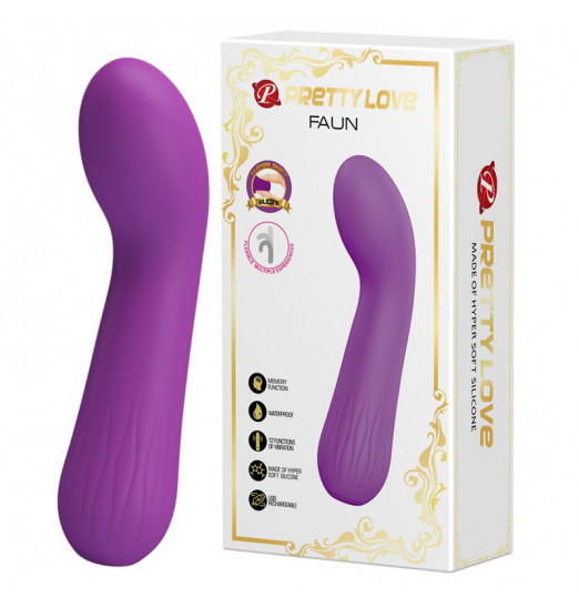 Фиолетовый гнущийся вибратор Faun - 15 см.