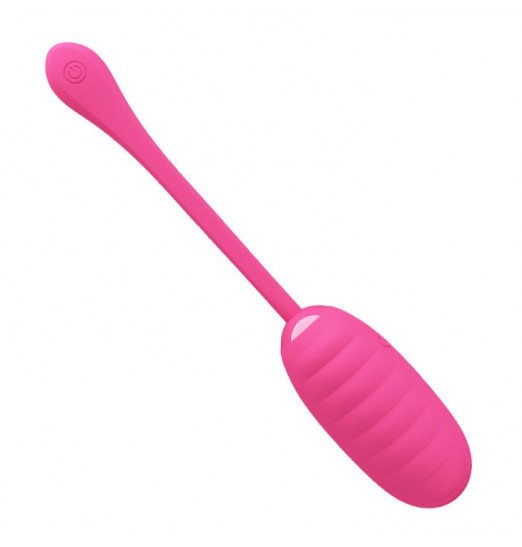 Розовое перезаряжаемое виброяйцо Kirk