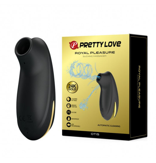 Черный вакуумный стимулятор клитора Royal Pleasure