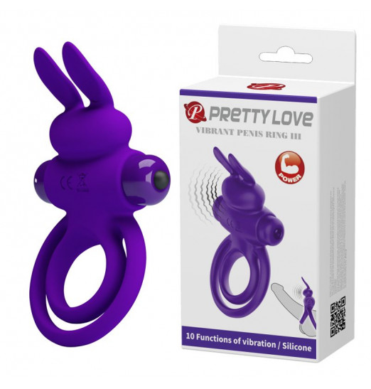 Фиолетовое эрекционное кольцо с вибростимуляцией клитора Vibrant Penis Ring III Фиолетовое эрекционное кольцо с вибростимуляцией клитора Vibrant Penis Ring III
