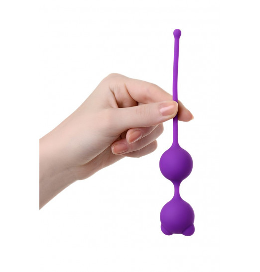 Фиолетовые вагинальные шарики A-Toys с ушками