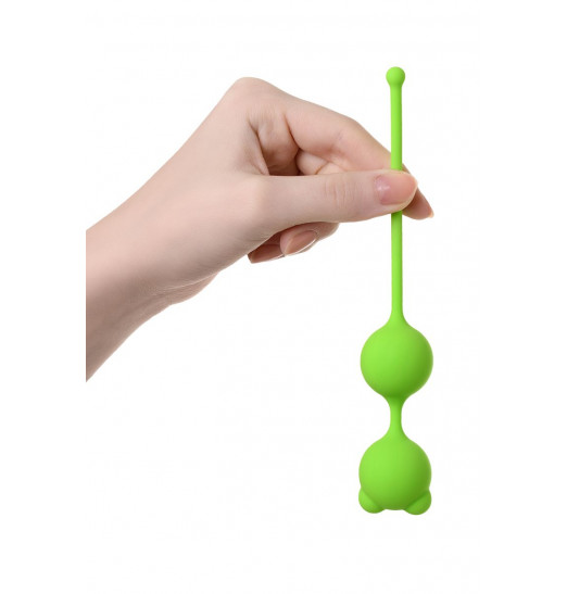 Зеленые вагинальные шарики A-Toys с ушками