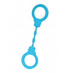 Голубые силиконовые наручники A-Toys без ключа