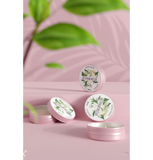 Массажная свеча «Цветочный массаж» с ароматом жасмина - 30 мл. Массажная свеча «Цветочный массаж» с ароматом жасмина - 30 мл.