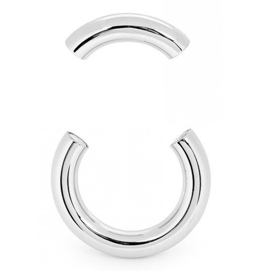 Серебристое малое эрекционное кольцо на магнитах