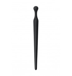 Черный силиконовый уретральный плаг - 10 см.