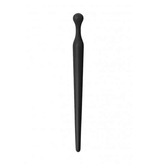 Черный силиконовый уретральный плаг - 10 см.