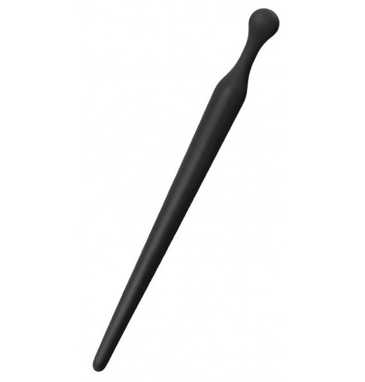 Черный силиконовый уретральный плаг - 10 см.