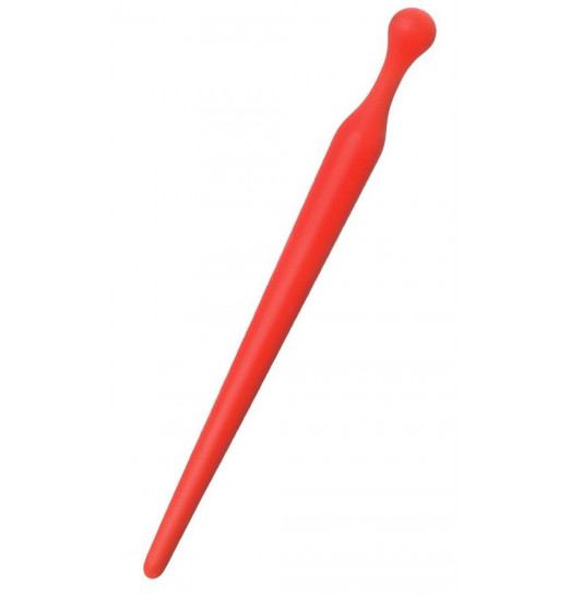 Красный силиконовый уретральный плаг - 10 см.