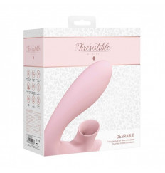 Розовый вибратор для G-точки Irresistible Desirable с бесконтактной клиторальной стимуляцией