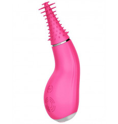 Розовый вибратор Candice с вращением - 12,7 см.