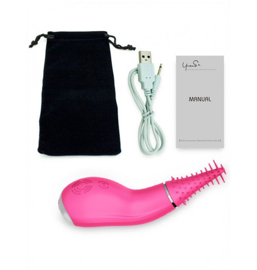 Розовый вибратор Candice с вращением - 12,7 см.