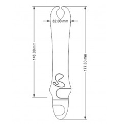 Розовый вибратор с рожками Pedicel - 17,8 см.