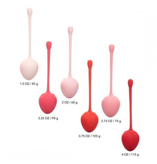 Набор из 6 вагинальных шариков-клубничек Kegel Training Set Strawberry