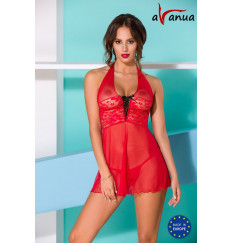 Короткая полупрозрачная сорочка Freya на шнуровке