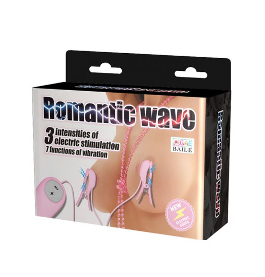 Нежно-розовые зажимы на соски с вибрацией и электростимуляцией Нежно-розовые зажимы на соски с вибрацией и электростимуляцией