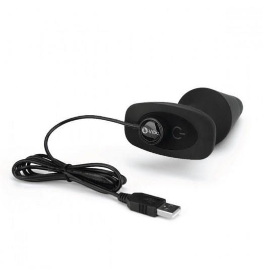 Большая чёрная вибропробка Rimming Plug XL - 16 см.