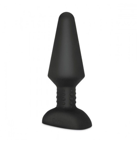 Большая чёрная вибропробка Rimming Plug XL - 16 см.