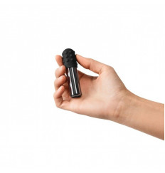 Черная вибропулька Le Wand Bullet с 2 нежными насадками