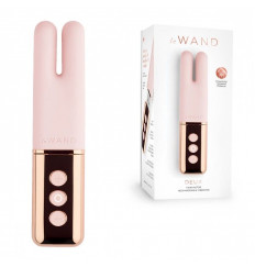Пудровый двухмоторный мини-вибратор Le Wand Deux